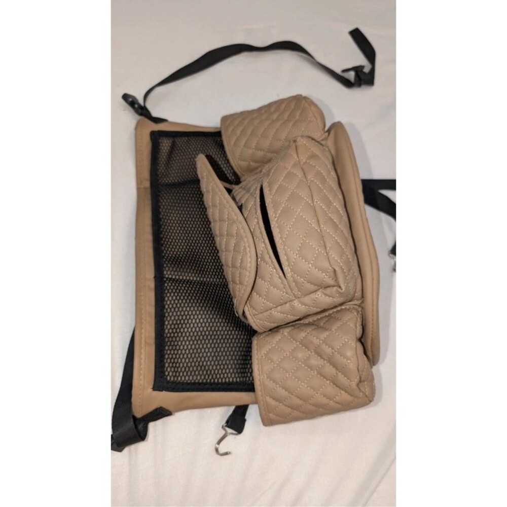Car Storage Net Pocket Handbag Holder Between Seats Multi-Pocket Seat Organizer